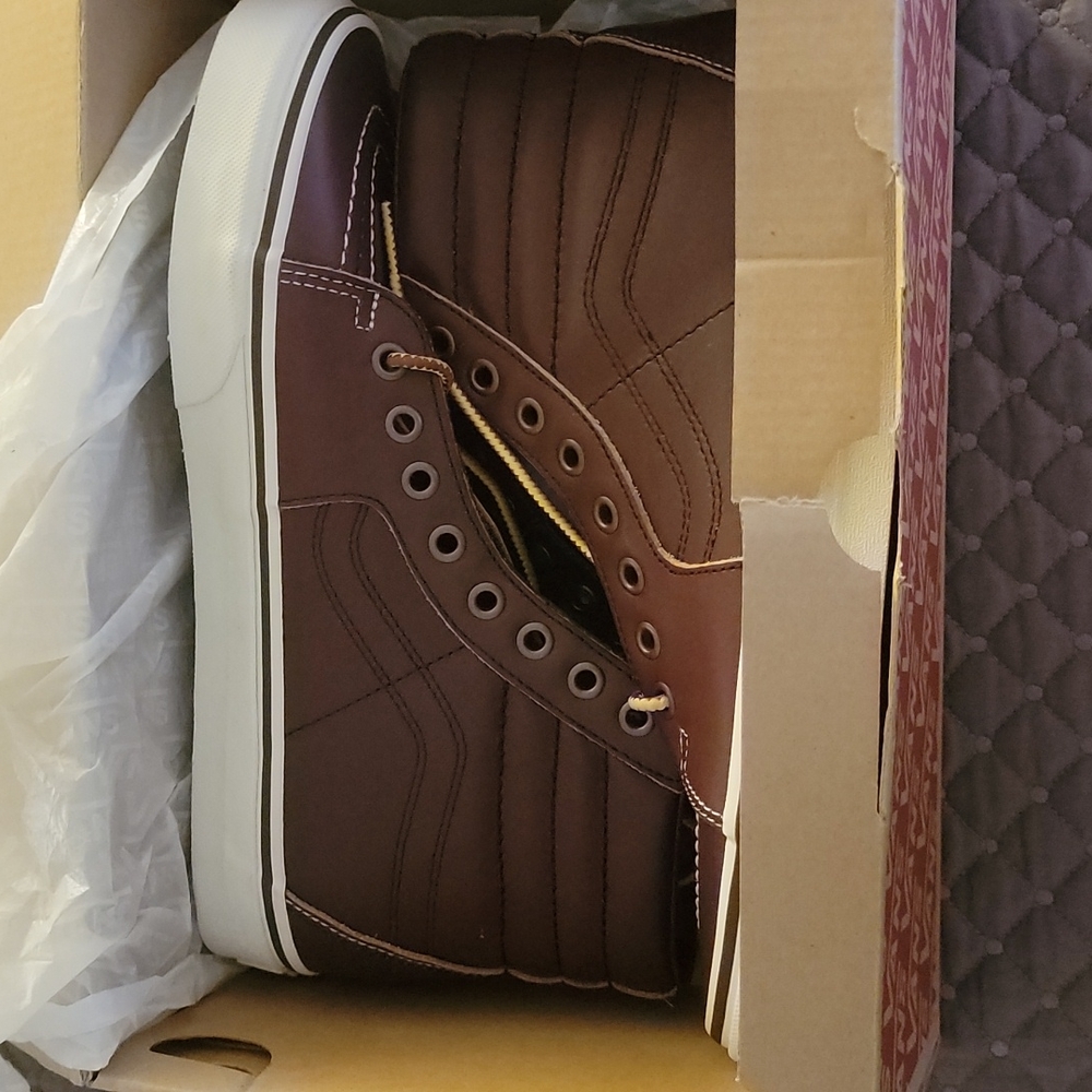 Men's vans  Brown Leather